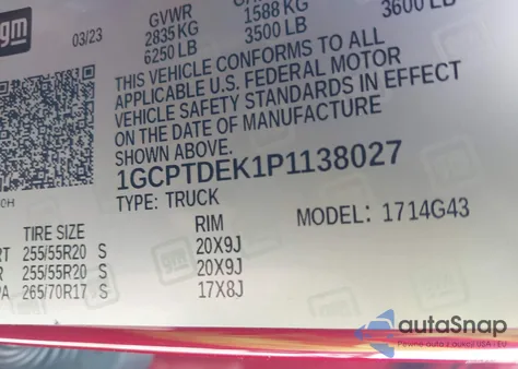 2023 Chevrolet Colorado 4Wd Short Box Z71 from USA, damaged, VIN 1GCPTDEK1P1138027